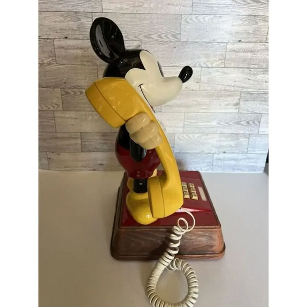 Disney Mickey Mouse Figure Phone Vintage 1976 Push Button‎ Landline Untested